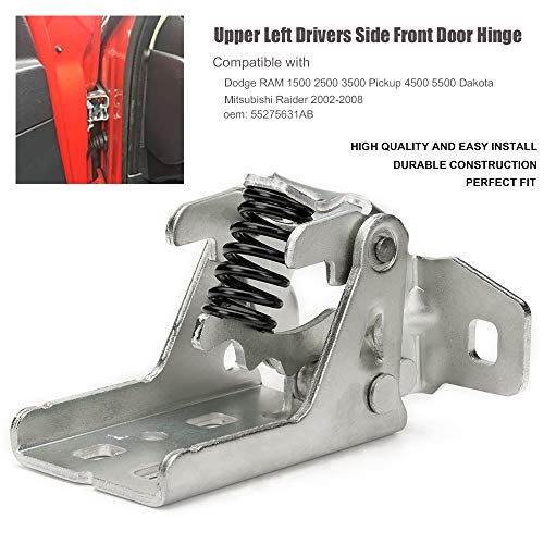 Gagsu Front Left Driver Side Upper Door Hinges Compatible with 2002-2011 Dodge Dakota RAM 1500 2500 3500 4500 5500, RAM Dakota, Compatible with Mitsubishi Raider 55275631AB - Image 2