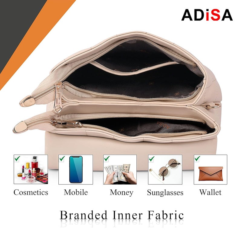 ADISA حقيبة كتف مبطنة للفتيات والنساء مع حزام قابل للتعديل في الطول (SL5144) - Image 4