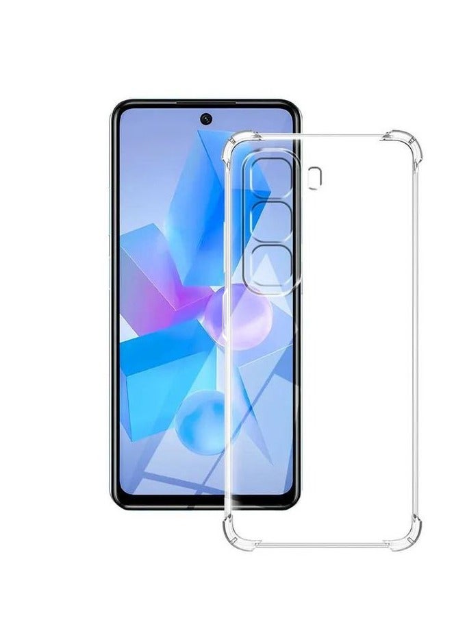 جراب متوافق مع Infinix Hot 50 4G / Hot 50 5G / / Hot 50 Pro Plus 4G، جراب شفاف من السيليكون TPU Gorilla Anti-shock Protector Camera Anti-Shock Corners - شفاف - Image 1