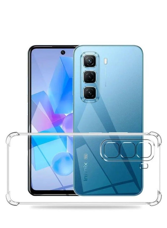 جراب متوافق مع Infinix Hot 50 4G / Hot 50 5G / / Hot 50 Pro Plus 4G، جراب شفاف من السيليكون TPU Gorilla Anti-shock Protector Camera Anti-Shock Corners - شفاف - Image 5