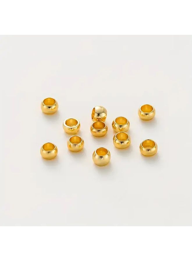 14K Golden Plated 2mm Brass Positioning Beads 100pcs For DIY Jewelry Making - Image 3