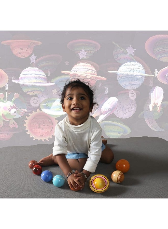 Gift Equals Love Gift Equals Love Wooden Planets Science Set Solar System Handmade Toy for Kids 3+ with a Cotton Bag for Indoor Play and Gifting Educational Montessori Learning Model Kit  - Image 5