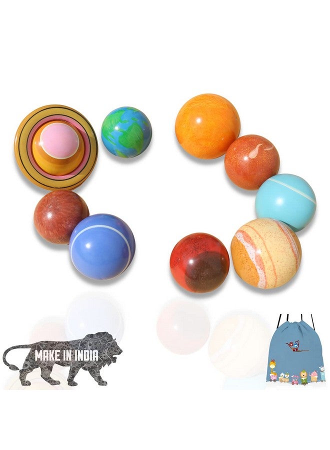 Gift Equals Love Gift Equals Love Wooden Planets Science Set Solar System Handmade Toy for Kids 3+ with a Cotton Bag for Indoor Play and Gifting Educational Montessori Learning Model Kit  - Image 1