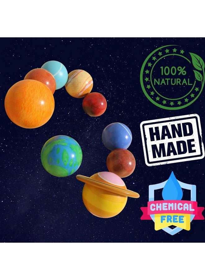 Gift Equals Love Gift Equals Love Wooden Planets Science Set Solar System Handmade Toy for Kids 3+ with a Cotton Bag for Indoor Play and Gifting Educational Montessori Learning Model Kit  - Image 2