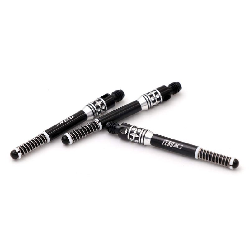 CUESOUL TERO AK7 Aluminum Dart Shafts Balck Built-in Spring Telescopic for Steel Tip Darts and Soft Tip Darts,Set of 3 pcs - Image 3