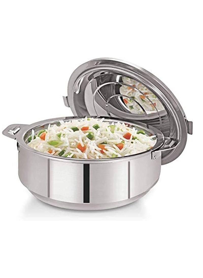 BLACKSTONE Stainless Steel Casserole Lightweight Easy to Handle Hotpot with Lid Silver-Madina 3Pc Set 2.5, 3.5, 5.0L  - Image 3