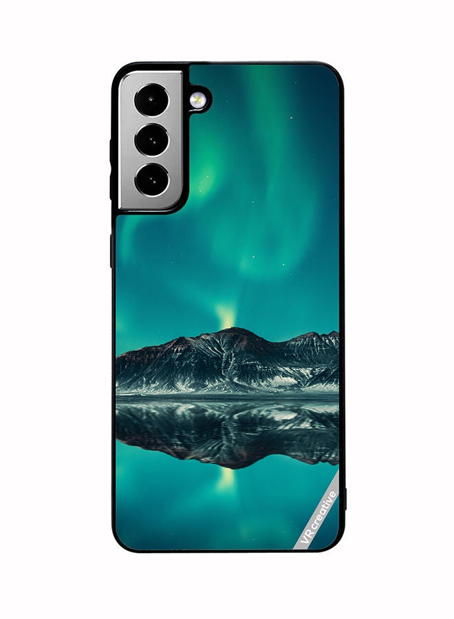 VR CREATIVE Protective Case Cover For Samsung Galaxy S21 FE 5G Aurora Design Multicolour - Image 1