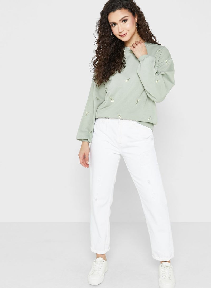 VERO MODA Printed Knitted Sweatshirt - Image 4