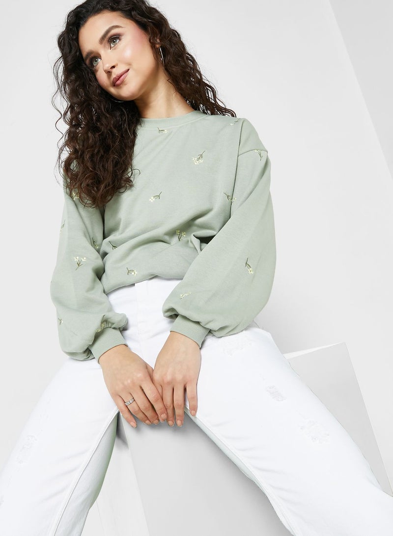 VERO MODA Printed Knitted Sweatshirt - Image 1
