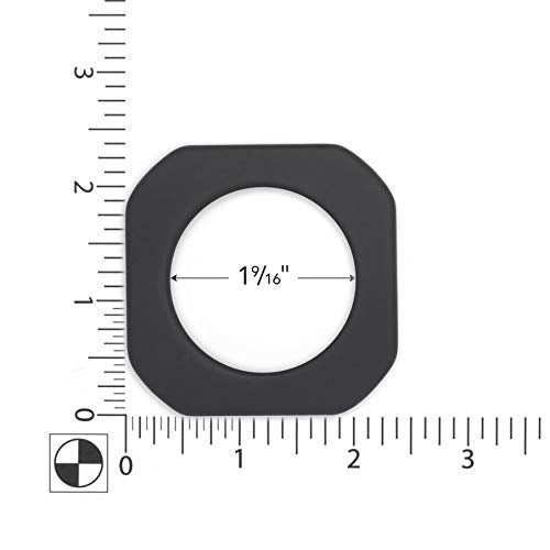 Dritz Home 1-9/16" Plastic Square Curtain Grommets, 8 Sets, Matte Black - Image 3