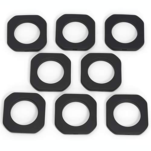 Dritz Home 1-9/16" Plastic Square Curtain Grommets, 8 Sets, Matte Black - Image 2