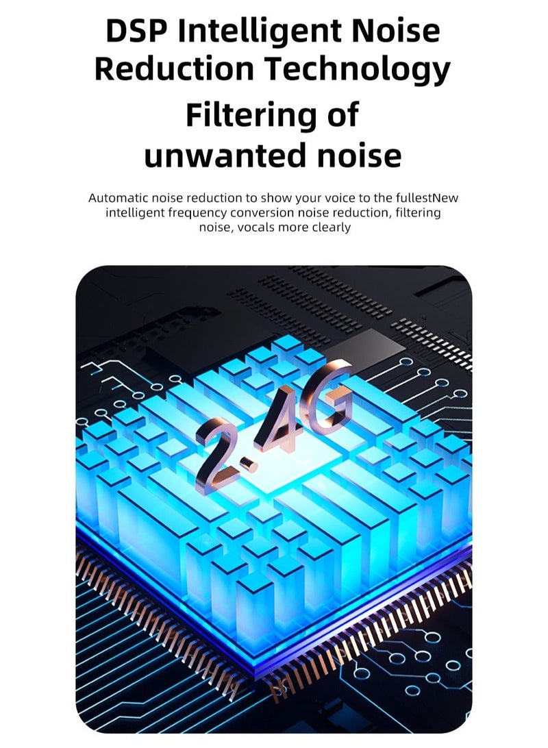 Wireless Microphone, Bluetooth Mobile Phone Microphone with Audio/Noise Cancellation Function  - Image 4