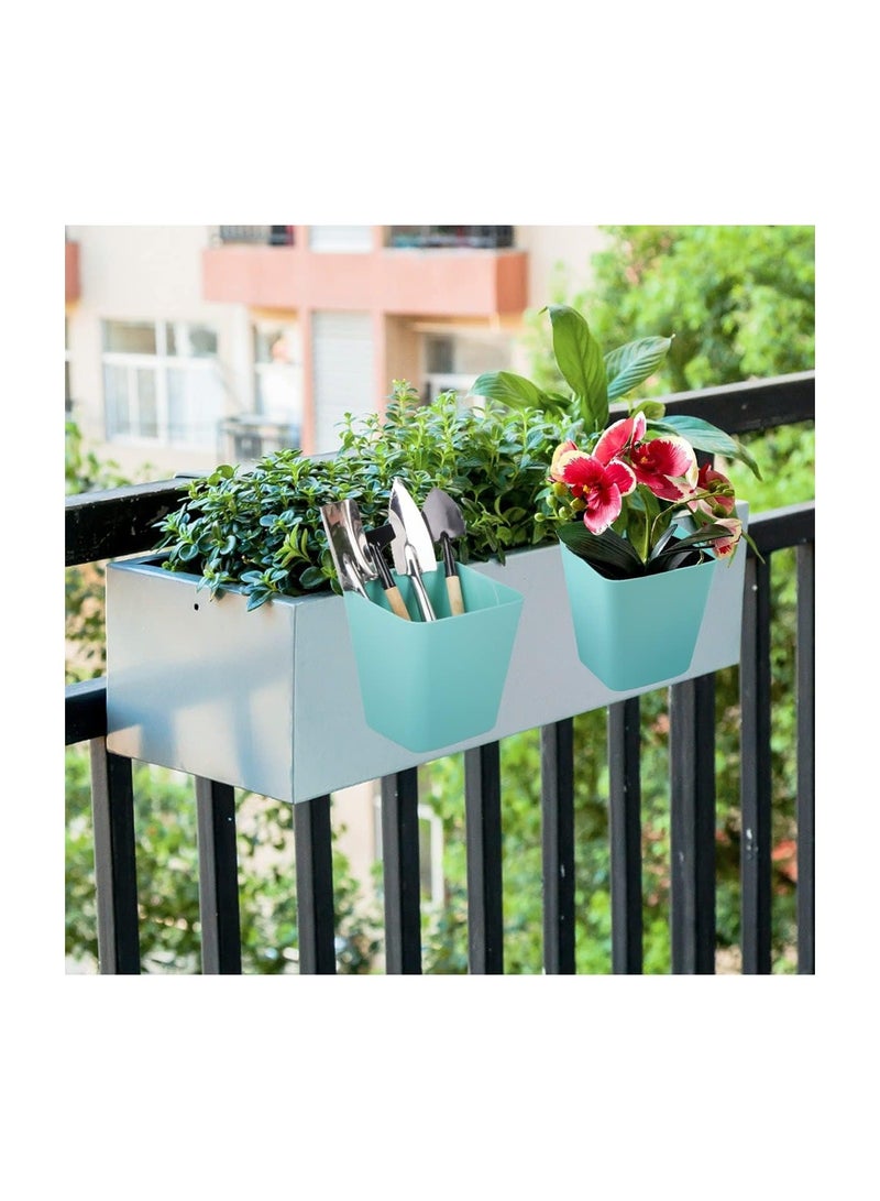 Hanging Cup Holder Rolling Cart Accessories, Multipurpose Trolley Basket Storage Hanging Container, Space Saving Hanging Makeup Organizers for Kitchen Home Decor, 8pcs, Blue  - Image 4