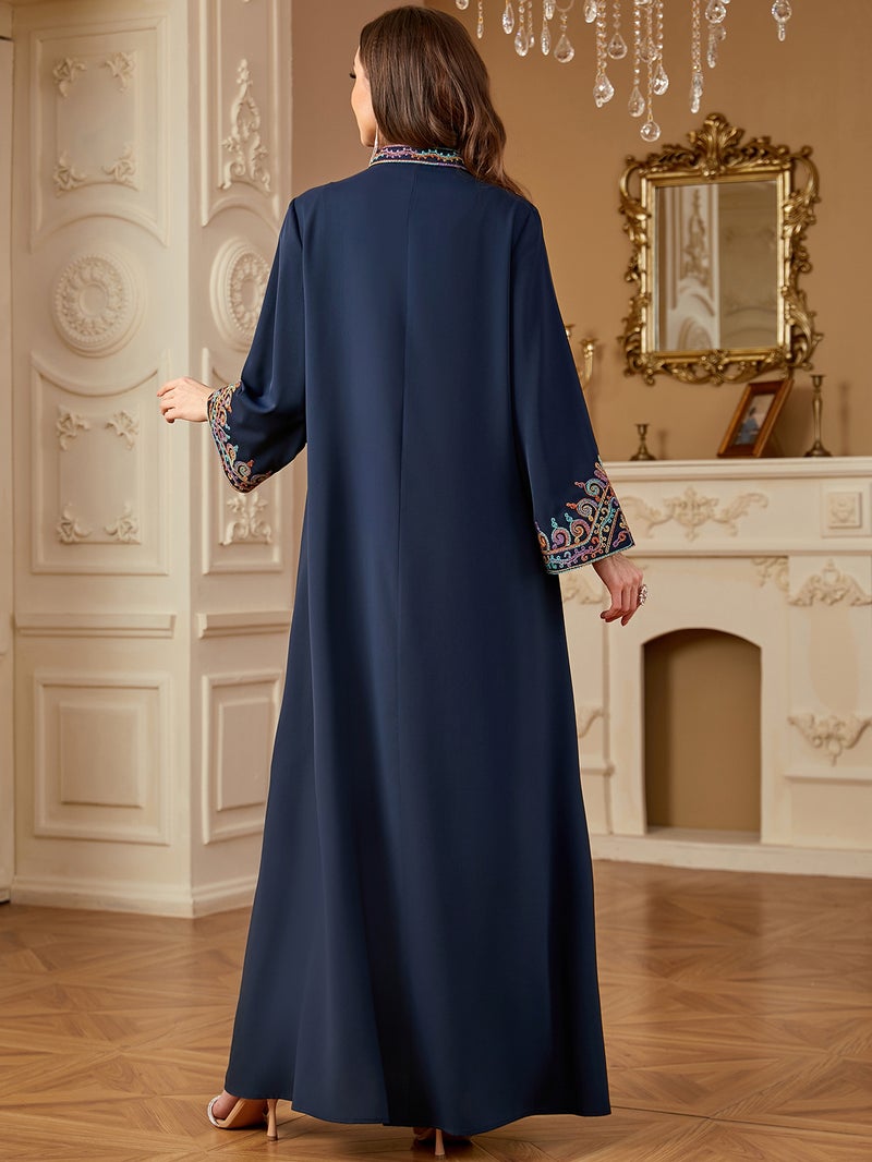 monica fashion Fashionable Embroidered Jalabiya Dress for  Women - Image 5