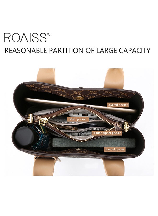 حقيبة يد نسائية من الجلد الصناعي منقوشة بحزام غير...