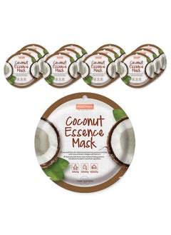 Purederm Purederm Coconut Essence Mask (12 Pack) - Coconut Extracts, Collagen, and Vitamin E to Make Your Skin Smooth and Clear  - Image 1