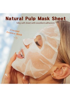Purederm Purederm Coconut Essence Mask (12 Pack) - Coconut Extracts, Collagen, and Vitamin E to Make Your Skin Smooth and Clear  - Image 5