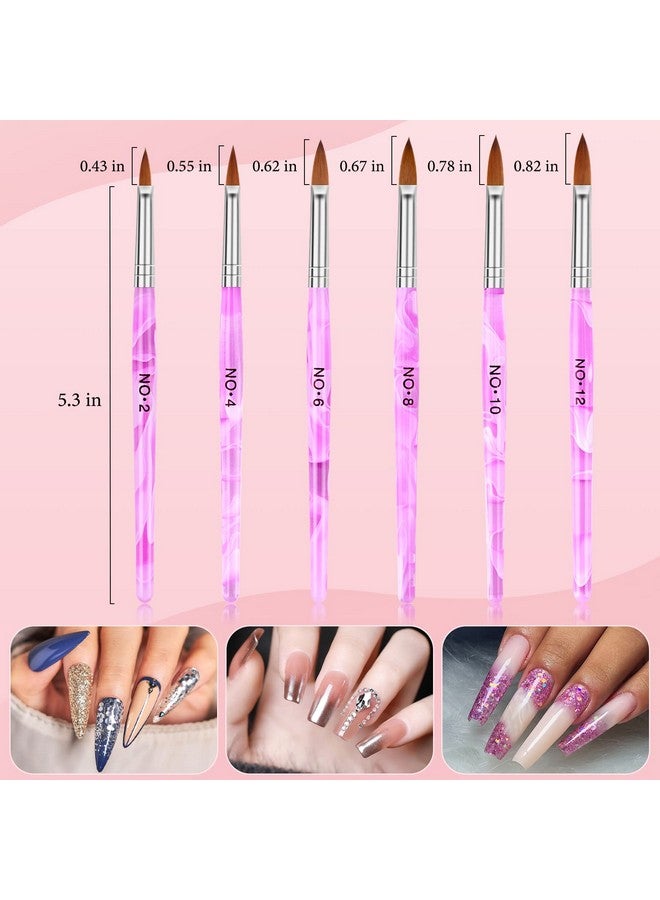 Yokilly Acrylic Nail Brush Dappen Dish Set 6Pcs Nail Art Pen And 4Pcs Crystal Dappen Dish For Acrylic Nails Manicure Bowl Cup Glass Container For Acrylic Liquid Nail Tool Kit - Image 4