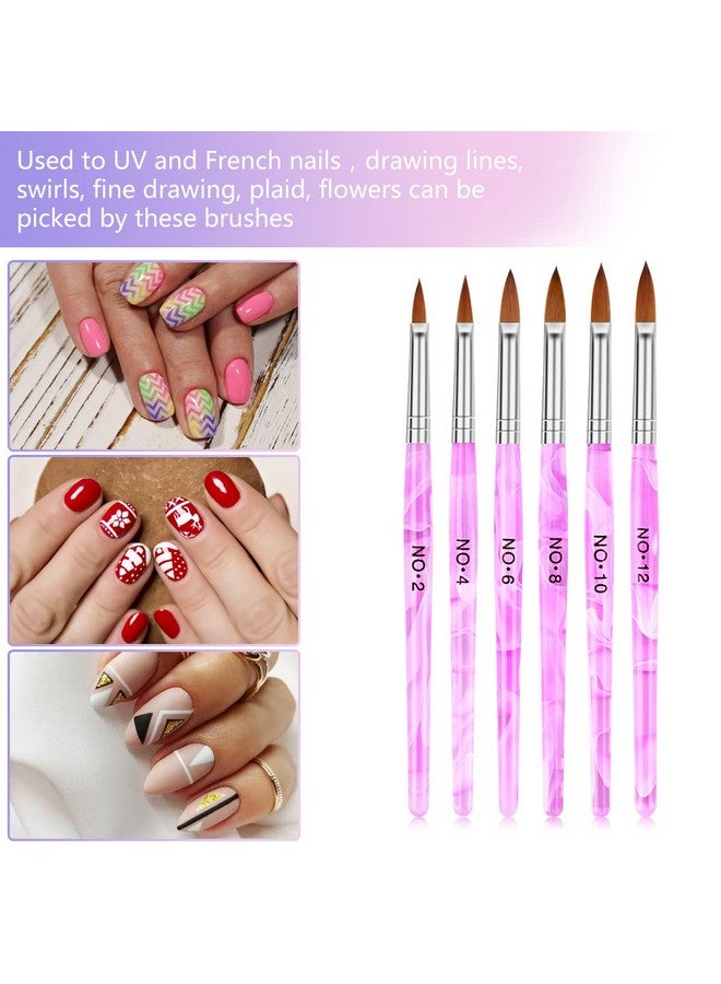 Yokilly Acrylic Nail Brush Dappen Dish Set 6Pcs Nail Art Pen And 4Pcs Crystal Dappen Dish For Acrylic Nails Manicure Bowl Cup Glass Container For Acrylic Liquid Nail Tool Kit - Image 3