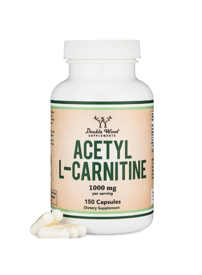 Acetyl L-Carnitine 1000 mg Per Serving – 150 Capsules Double Wood Supplements