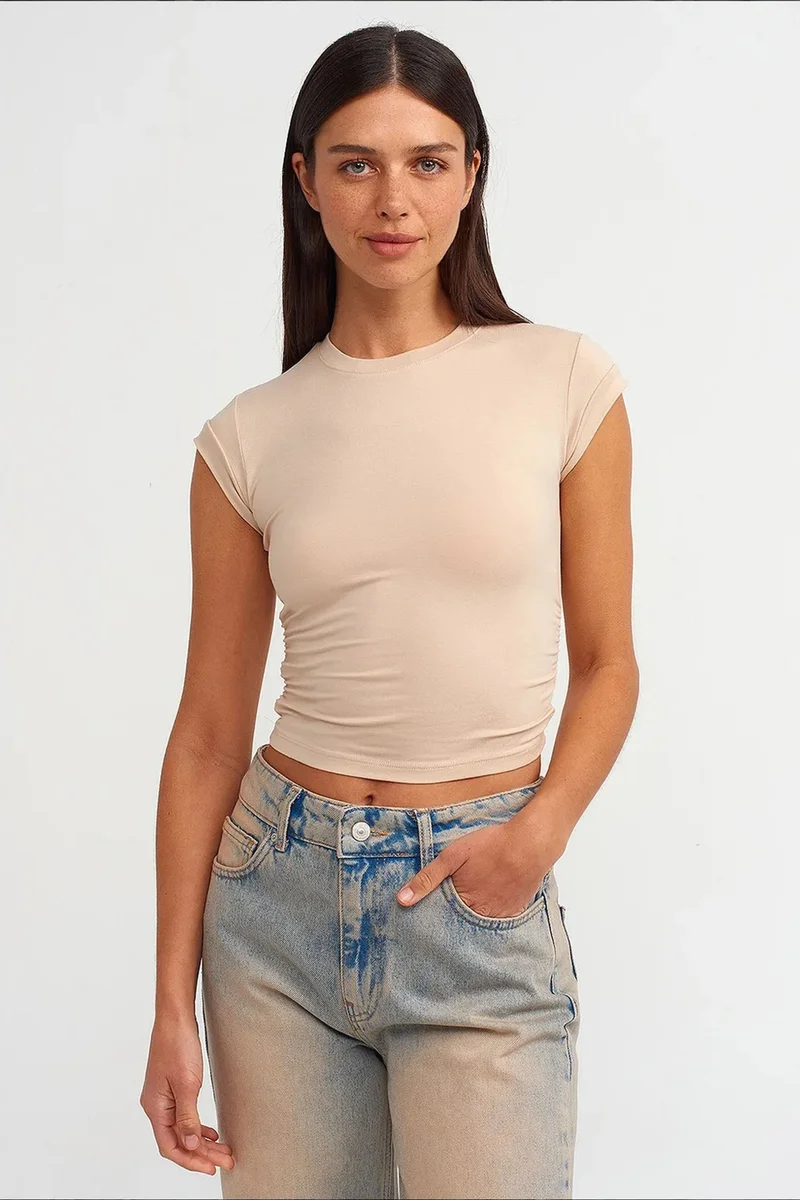 DILVIN Women's Sleeveless Crop T-shirt
