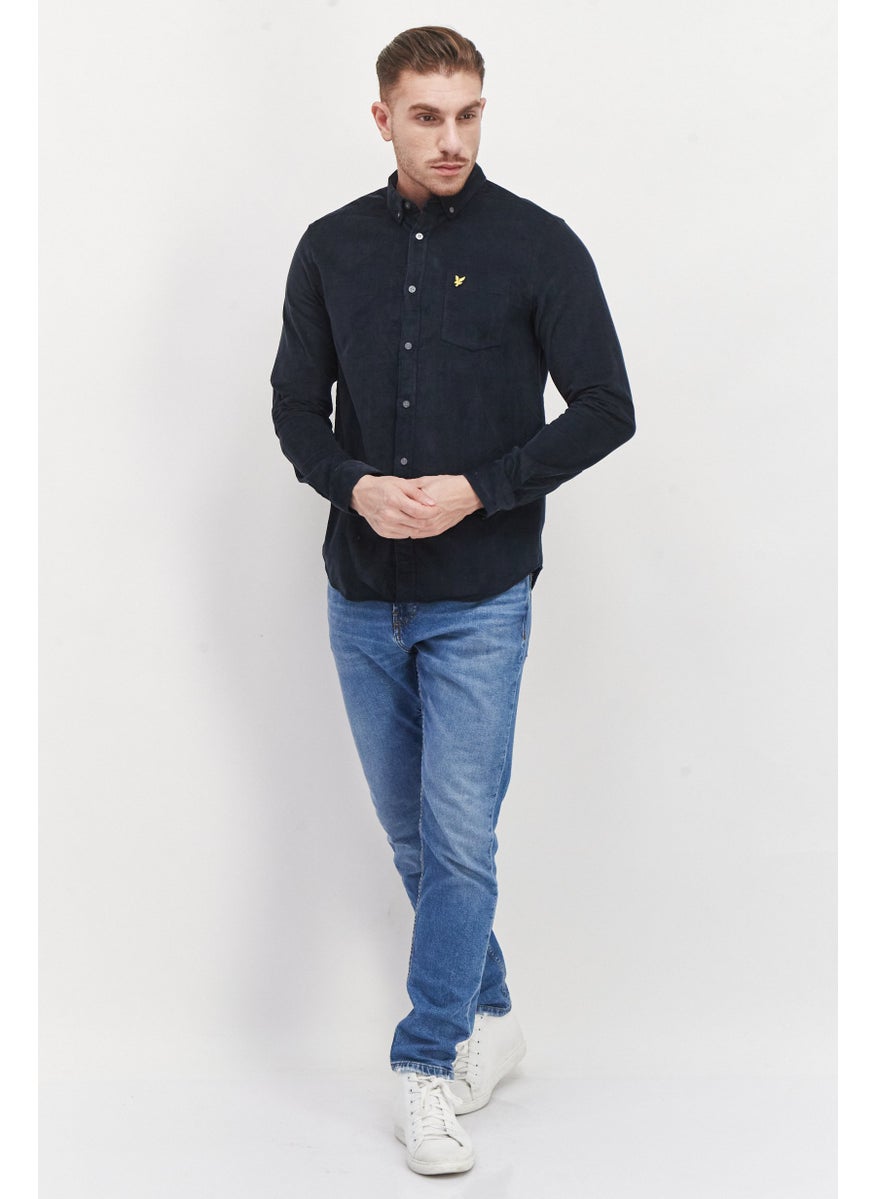 Men Regular Fit Solid Long Sleeve Corduroy Casual Shirt, Navy Blue - pzsku/ZD717F239BB76A9885D06Z/45/_/1728569615/1614a69a-08ca-44ef-b402-ad96d5247281