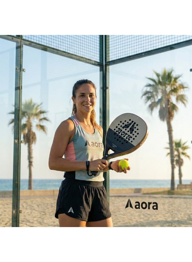Aora Paddle Tennis Racket 3K Carbon Fiber Khaki – Durable Lightweight Paddle Tennis Racket with Precision Balance, Shock Absorption Core & Comfort Grip, Ideal for Fast-Paced Games & Advanced Players - Image 3