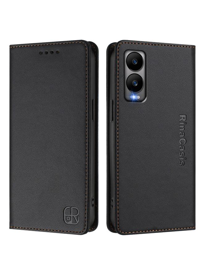 Zaboon Case For Cricket Debut S3 RC01 Dual-Folded Magnetic Suction RFID Leather Phone Case - Image 2