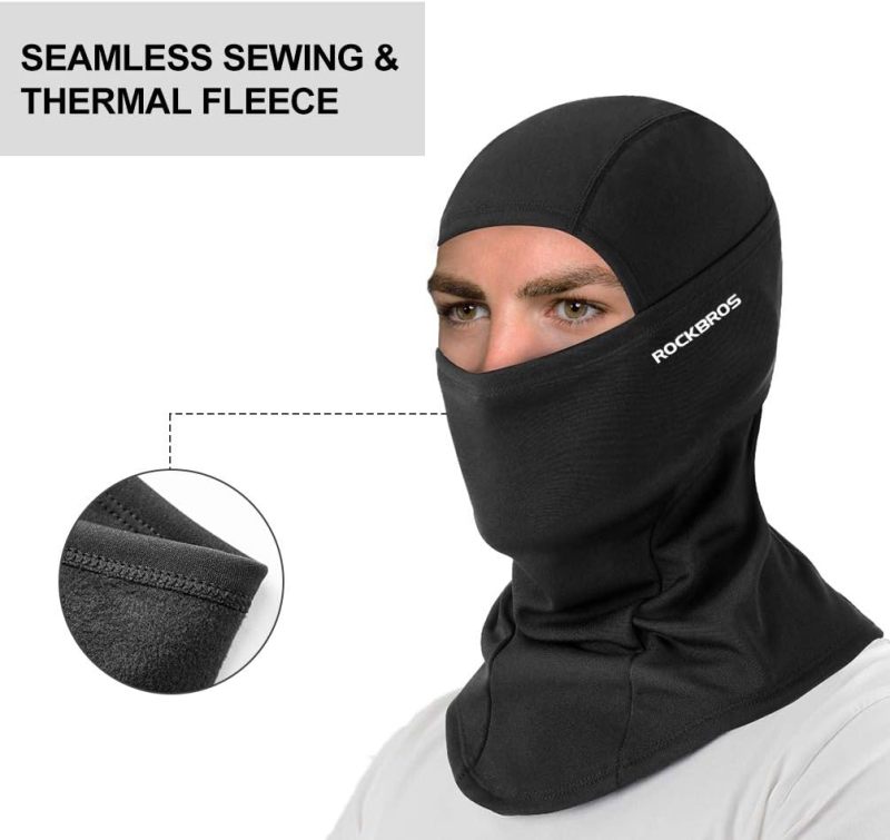 Thermal Fleece Balaclava Windproof Ski Mask - 4-Way Stretch Winter Hood for Cold Weather Motorcycling - Image 3