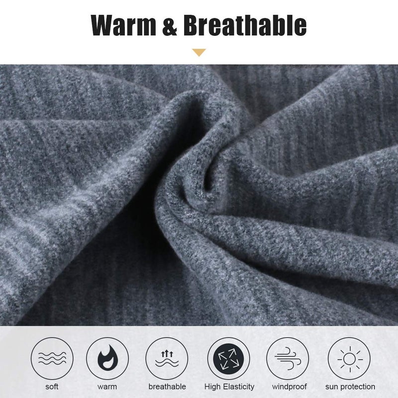 KGC 2 Pack Winter Neck Warmer Gaiter,Soft Fleece Windproof Face Mask Scarf Bandana Cold Weather Face Cover for Men & Women Outdoor Sports Skiing Cycling - Image 3