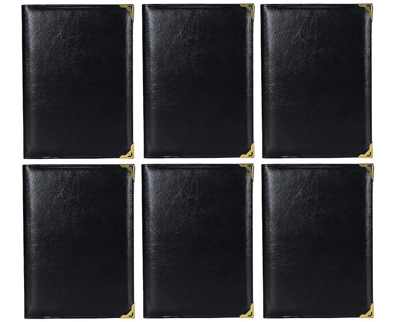 FUTURE X Set of 6 Bill Folder for Restaurant and Hotel with Card and Receipt Holder, Business File Folder, Document Holder, Portfolio Organizer Planner (Set of 6) - Image 1
