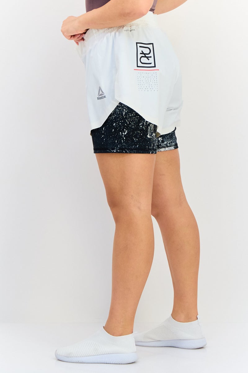 Reebok شورتات كيك بوكسينغ للنساء 2 في 1، تشالك - Image 2