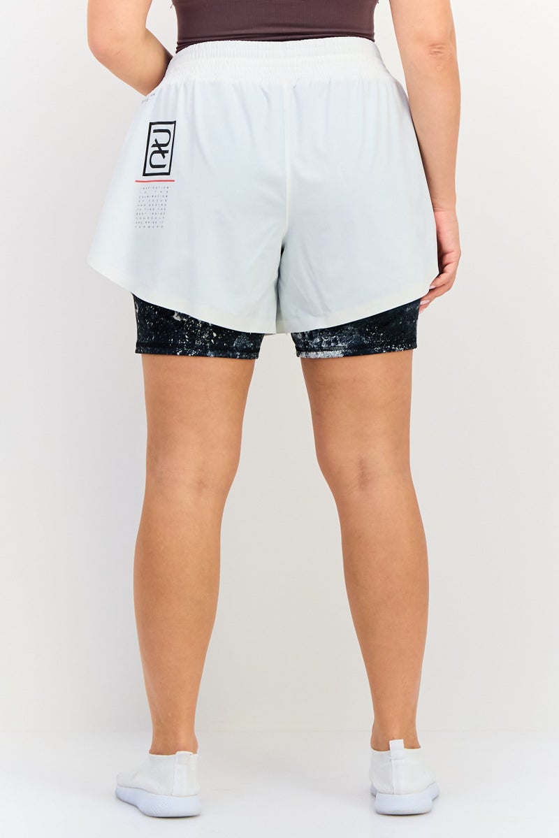 Reebok شورتات كيك بوكسينغ للنساء 2 في 1، تشالك - Image 3