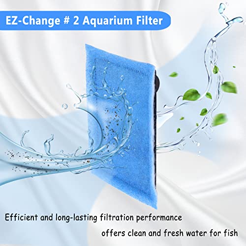 Piwerod EZ-Change #2 Aquarium Filter Cartridge - Compatible with Aqua-Tech 10-20 Aquarium Filter - 12 PCS Fish Tank Filter Cartridges Compatible with AquaTeach 10-20 Power Filter - Image 2
