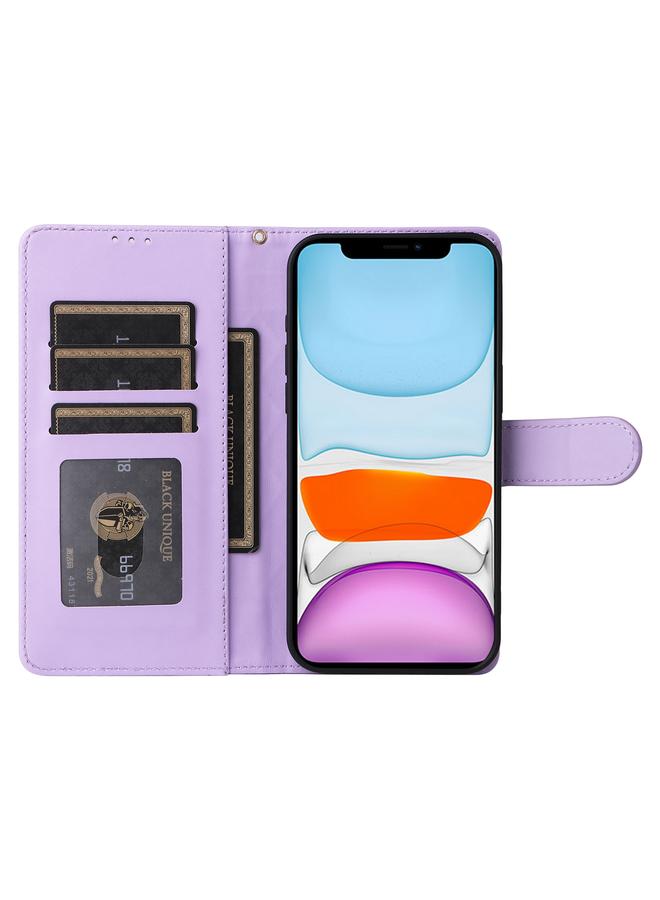 Zaboon Case For iPhone 11 Diamond Lattice Leather Flip Phone Case - Image 4