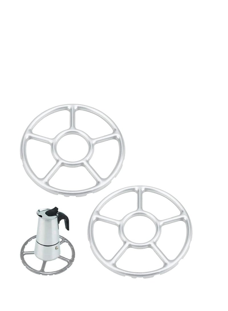 SYOSI 2 Pcs Alloy Multi-Function Gas Ring Reducer Universal Hob Ceramic Pan Supports Alloy Multi-Function Trivets Stove Top Gas Ring Reducer for Cooker Heat Simmer Coffee Pots - Image 1