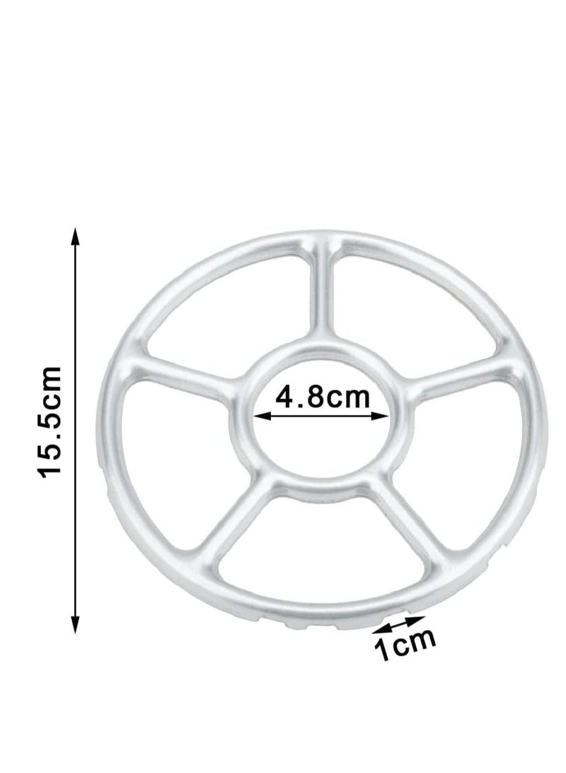 SYOSI 2 Pcs Alloy Multi-Function Gas Ring Reducer Universal Hob Ceramic Pan Supports Alloy Multi-Function Trivets Stove Top Gas Ring Reducer for Cooker Heat Simmer Coffee Pots - Image 4