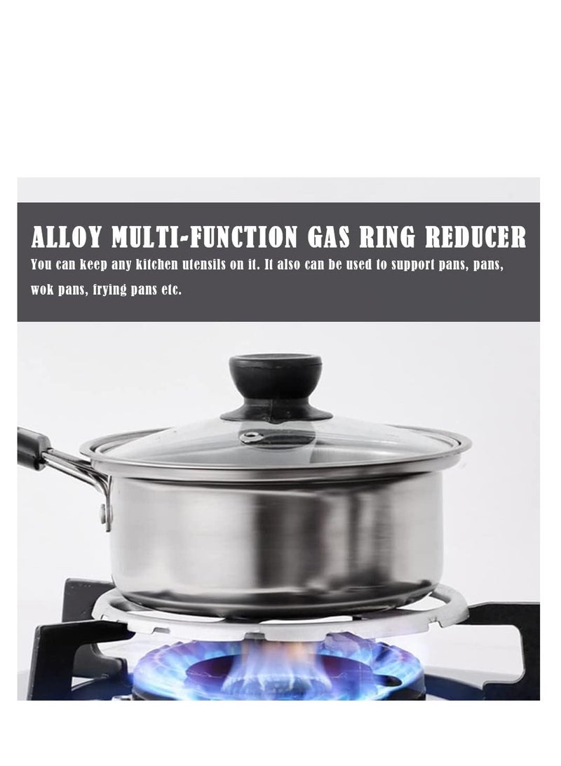 SYOSI 2 Pcs Alloy Multi-Function Gas Ring Reducer Universal Hob Ceramic Pan Supports Alloy Multi-Function Trivets Stove Top Gas Ring Reducer for Cooker Heat Simmer Coffee Pots - Image 2