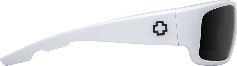 SPY Optic Piper, Rectangular Wrap Sunglasses, Color and Contrast Enhancing Lenses, Matte White - Grey Polarize Lenses - Image 4