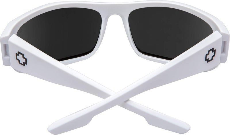 SPY Optic Piper, Rectangular Wrap Sunglasses, Color and Contrast Enhancing Lenses, Matte White - Grey Polarize Lenses - Image 5