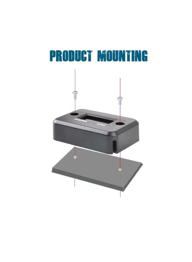 Digital LCD Maintenance Hour Meter for Small Engine, Waterproof Design, Applicable to Gas Engine Powered Lawn Mower Generator Compressor Motorcycle ATV Outboard Motor Chainsaw Etc - Image 4