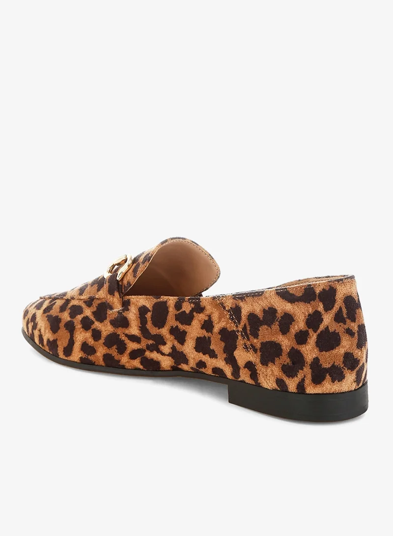 London Rag  London Rag Women's Horsebit Embellished Flat Loafers in Leopard for Women | Best Price UAE