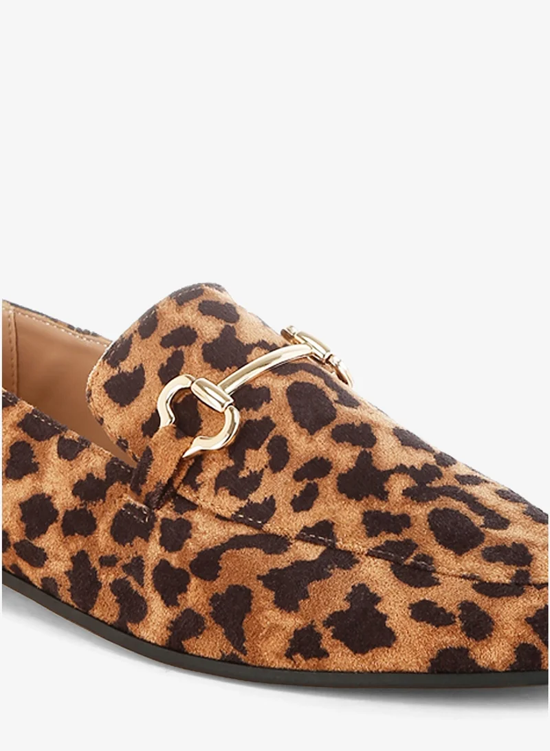 London Rag  London Rag Women's Horsebit Embellished Flat Loafers in Leopard for Women | Best Price UAE