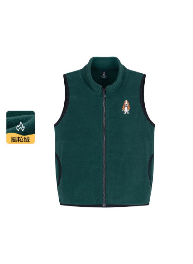 Hush Puppies Unisex Men's Women's Children's Vest Autumn Winter Vest Versatile Semi-high Neck Vest Casual Jacket - Image 1