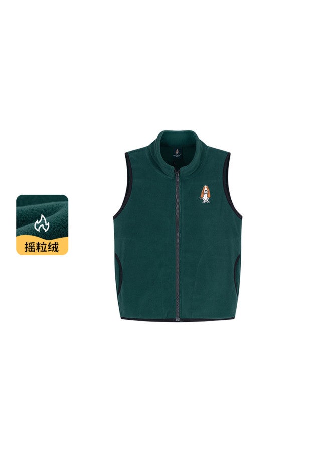 Hush Puppies Unisex Men's Women's Children's Vest Autumn Winter Vest Versatile Semi-high Neck Vest Casual Jacket - Image 2