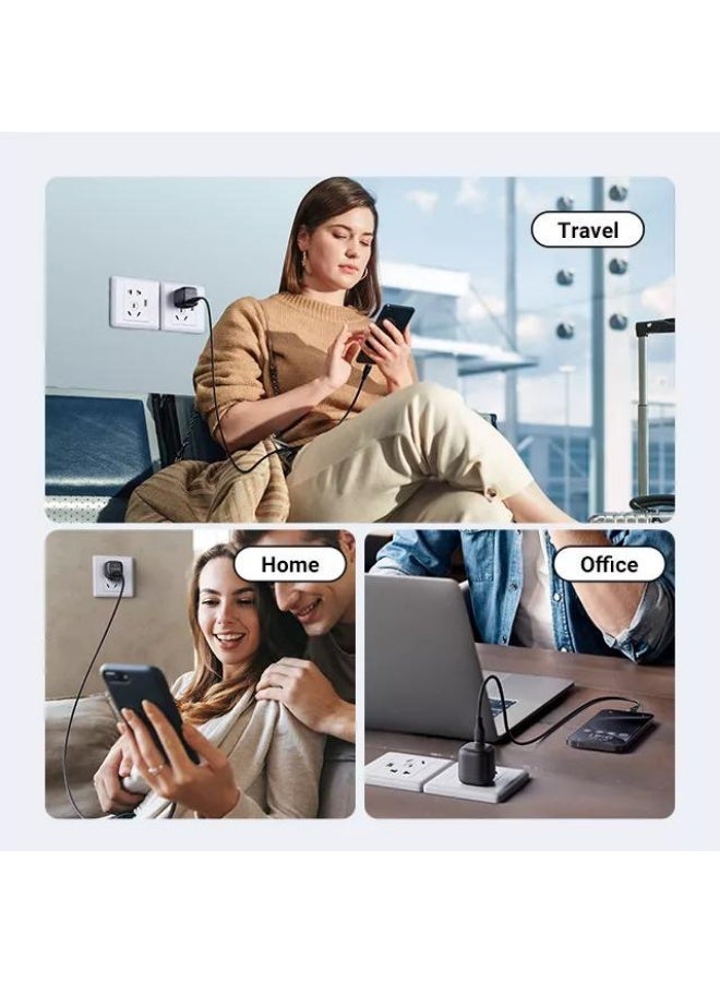 فولتمي شاحن جداري VOLTME Revo 30 Mini2 بقوة 30 واط بتقنية GaN، مزود بمنفذ USB-C، يدعم الشحن السريع PD 3.0 وPPS، شاحن صغير الحجم لأجهزة iPhone وSamsung Galaxy وiPad وMacBook Air والأجهزة المزودة بمنفذ USB-C. يتضمن كابل من النوع C. - Image 4
