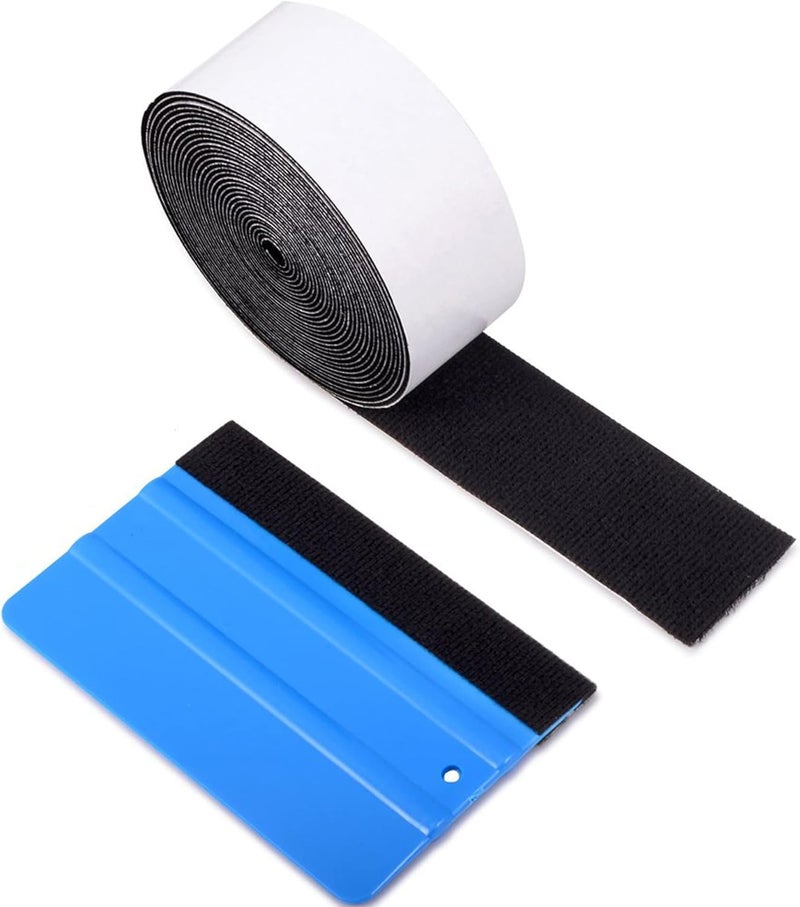 FOSHIO 5M Roll Micro Fetl Fibre for Riding Edges Wrapping Self Adhesive Dry Wet Scratches Free Window Vinyl Tint Car Wrapping Felt Edge Roll Decal Sticker Remover - Image 1