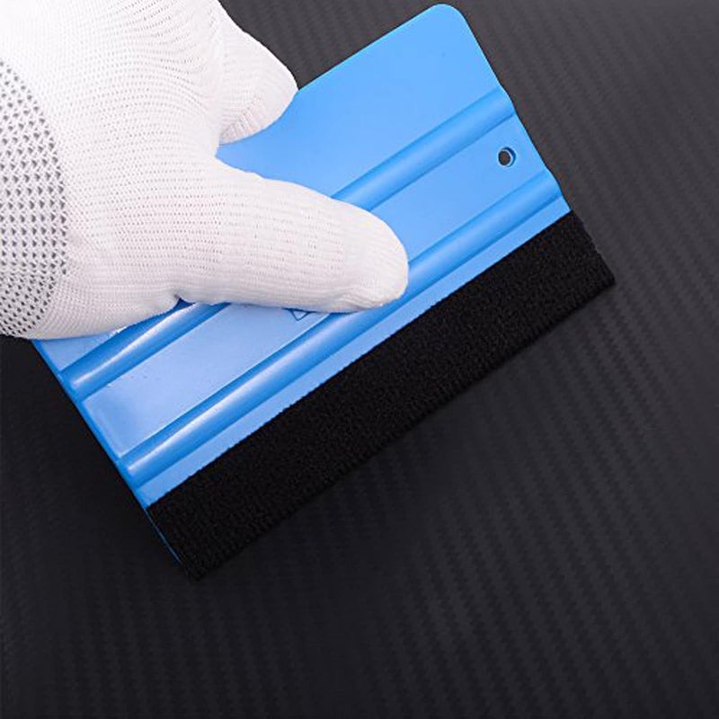 FOSHIO 5M Roll Micro Fetl Fibre for Riding Edges Wrapping Self Adhesive Dry Wet Scratches Free Window Vinyl Tint Car Wrapping Felt Edge Roll Decal Sticker Remover - Image 4