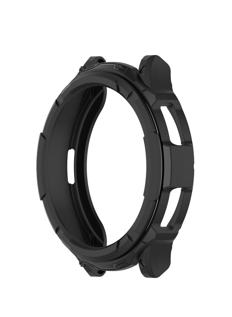 Case for Samsung Galaxy Watch 6 Classic 47mm Rotating Ring + TPU Armor Watch Protective Case (Black)  - Image 3