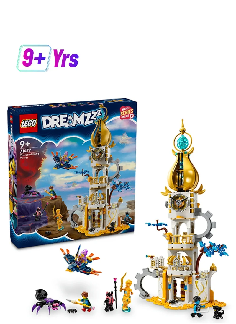 ليغو DREAMZzz The Sandman’s Tower, Castle Toy Playset for Kids, Boys & Girls, with 2 Building Options, Featuring Spider and Bird Animal Figures plus 5 Minifigures, Fantasy Birthday Gifts 71477